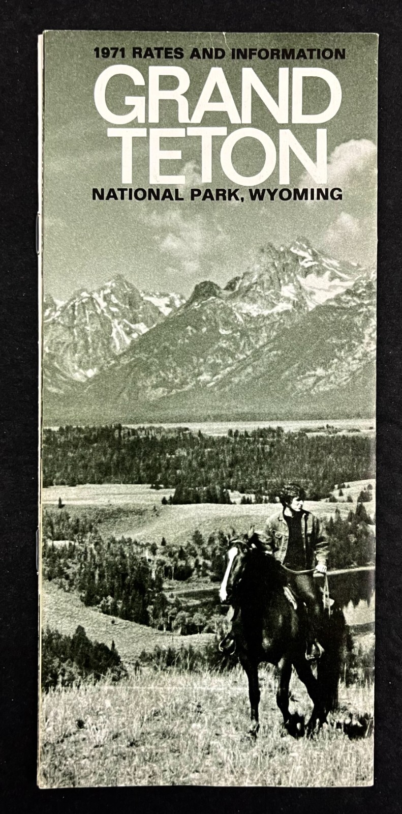 1971 Grand Teton National Park Wyoming Rates Information Vintage Travel Brochure