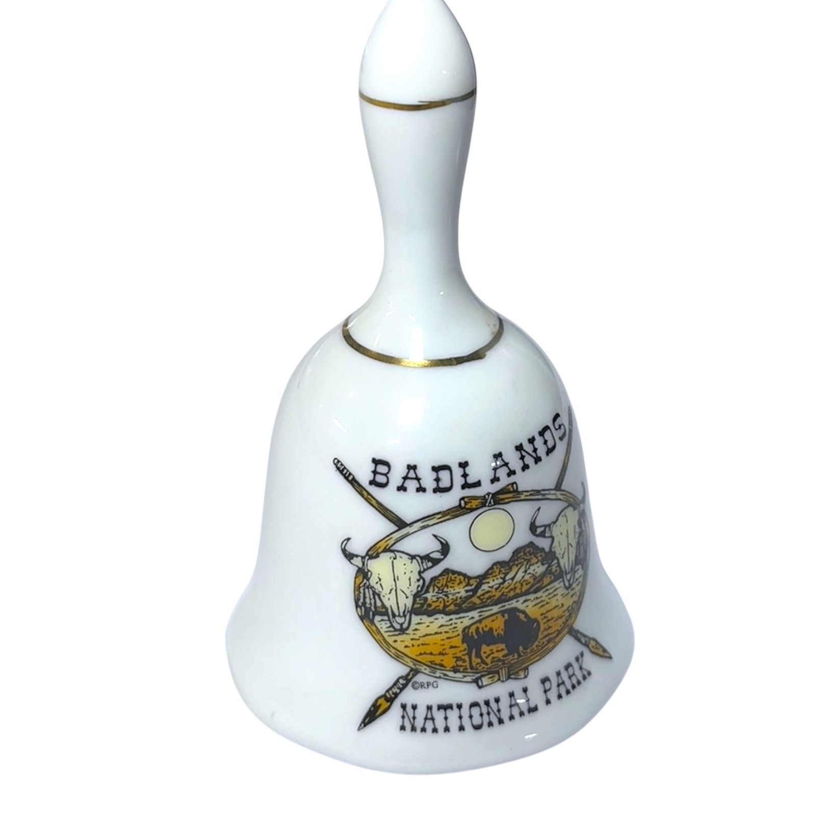 Badlands National Park Souvenir Bell Porcelain Made in China 4.5”
