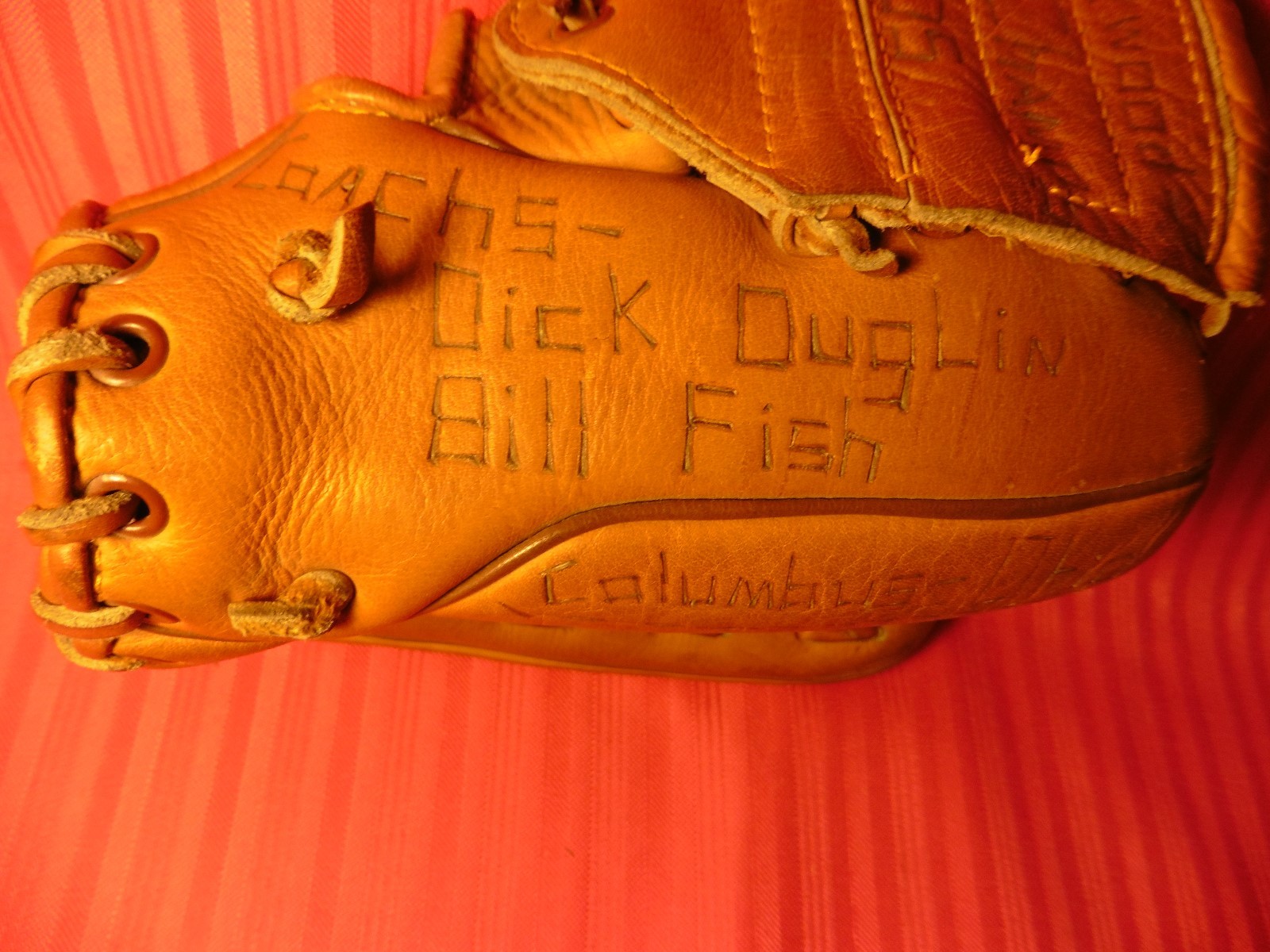 CRAGSTAN BASEBALL MITT, SHADYWOOD PARK CHAMPS, T-BIRDS 1962, COLUMBUS OHIO