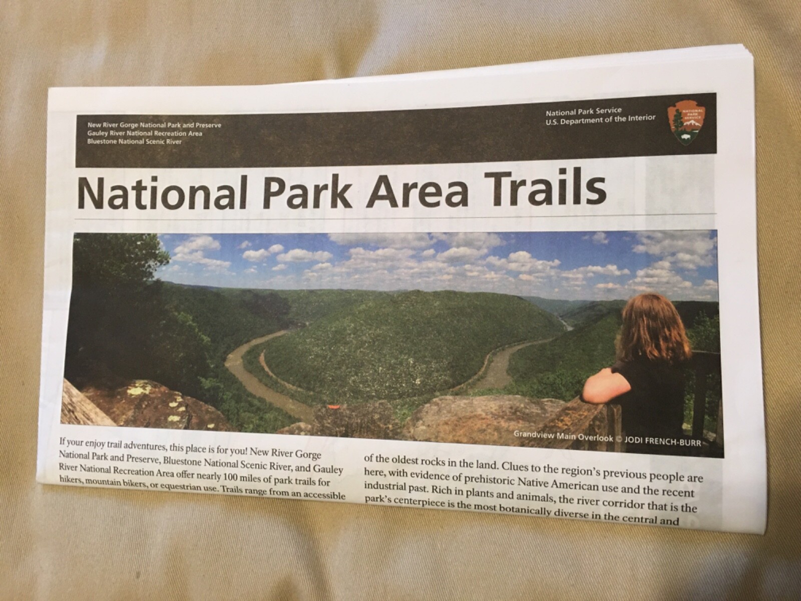 NEW RIVER GORGE West Virginia Map & Brochure NPS NATIONAL PARK SERVICE WV