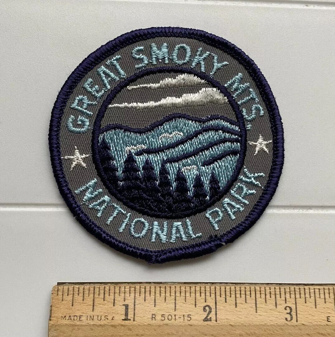 Great Smoky Mountains Mtns. National Park Round Embroidered Souvenir Patch Badge