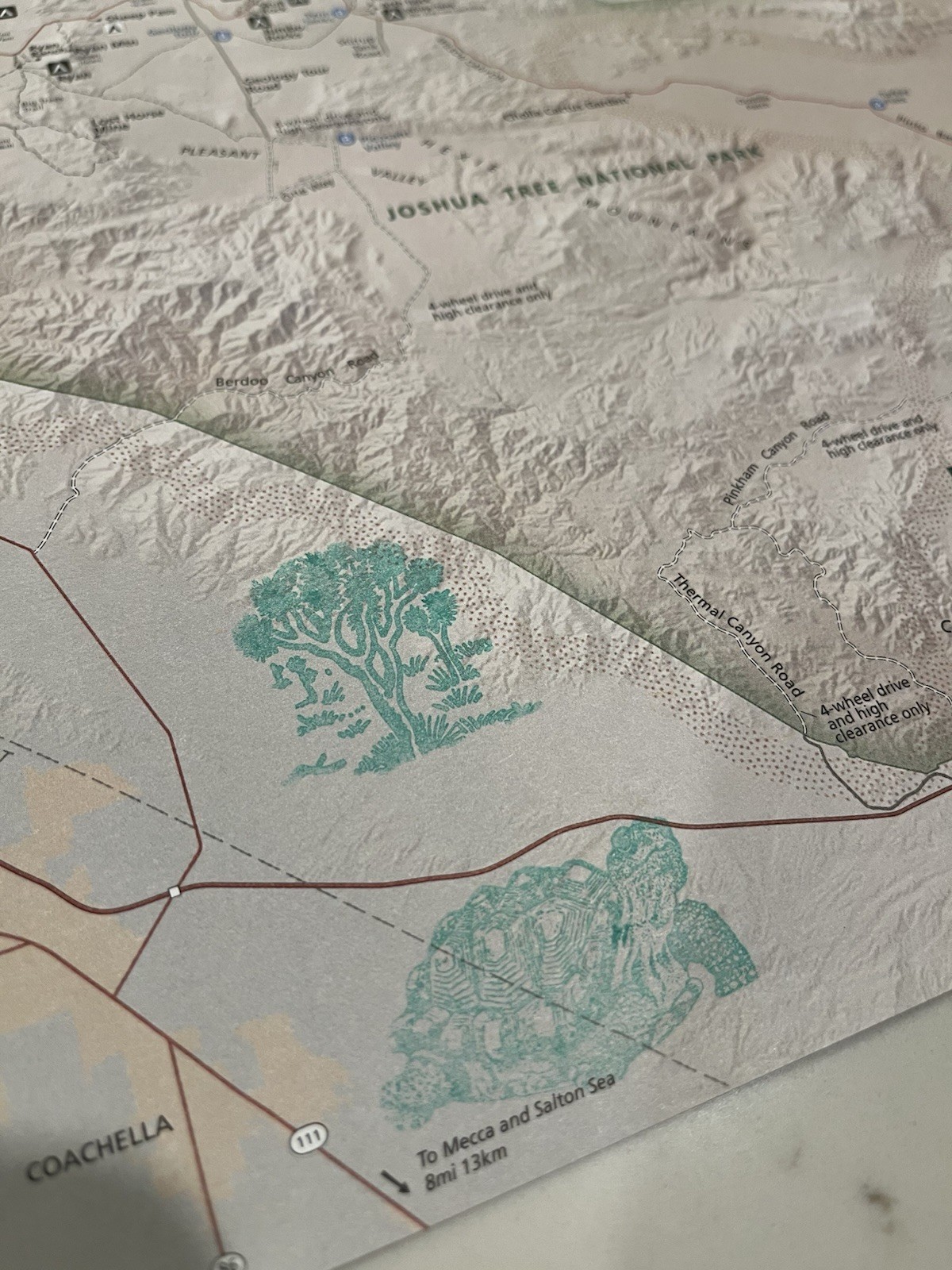 Joshua Tree National Park Map With All Stamps