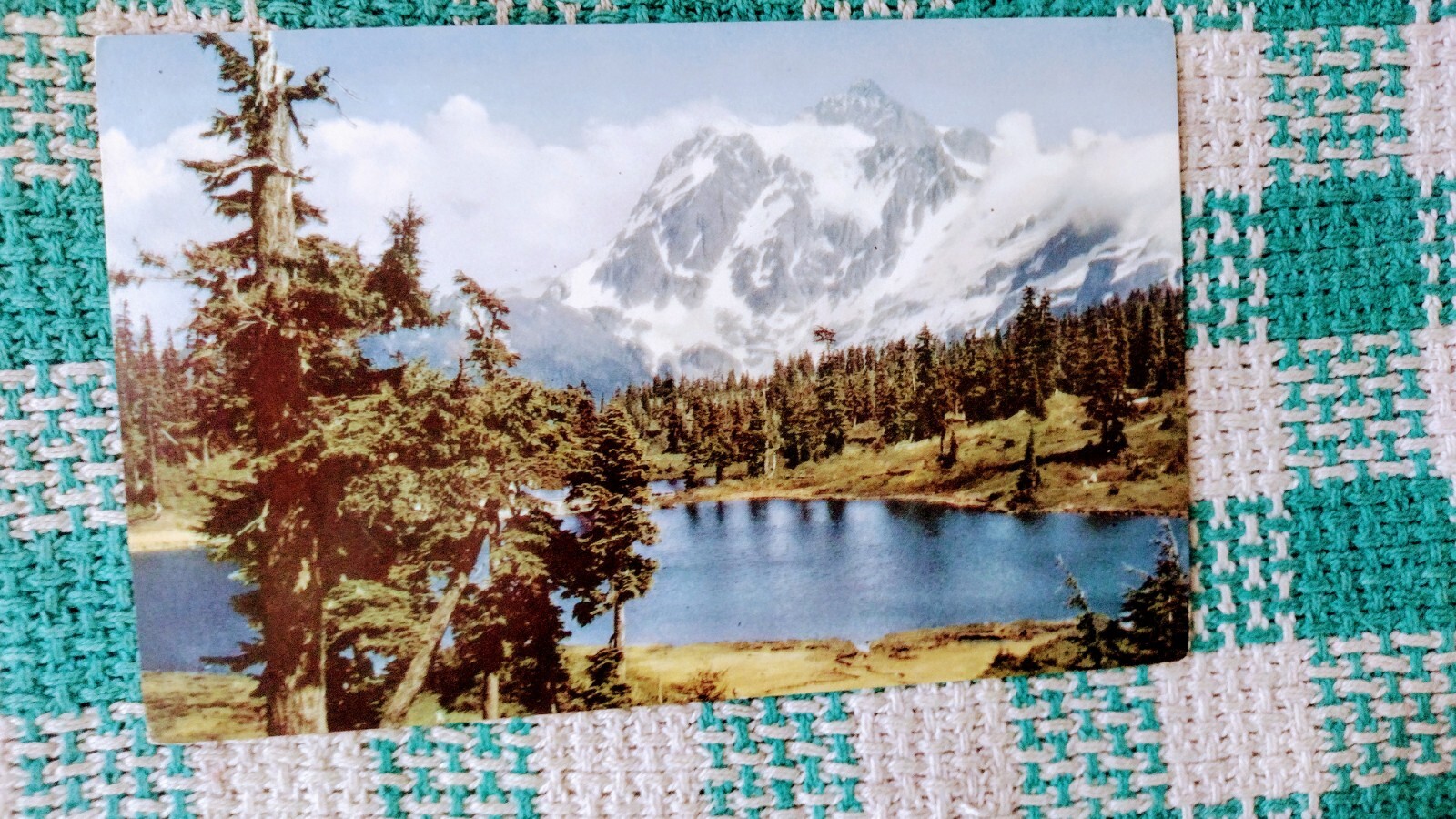 VINTAGE POST CARD MOUNT SHUKSAN NORTHERN BELLINGHAM WASHINGTON.