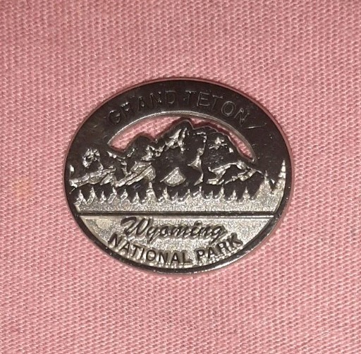 Grand Teton National Park Wyoming Silver Tone Travel Souvenir Lapel Pin
