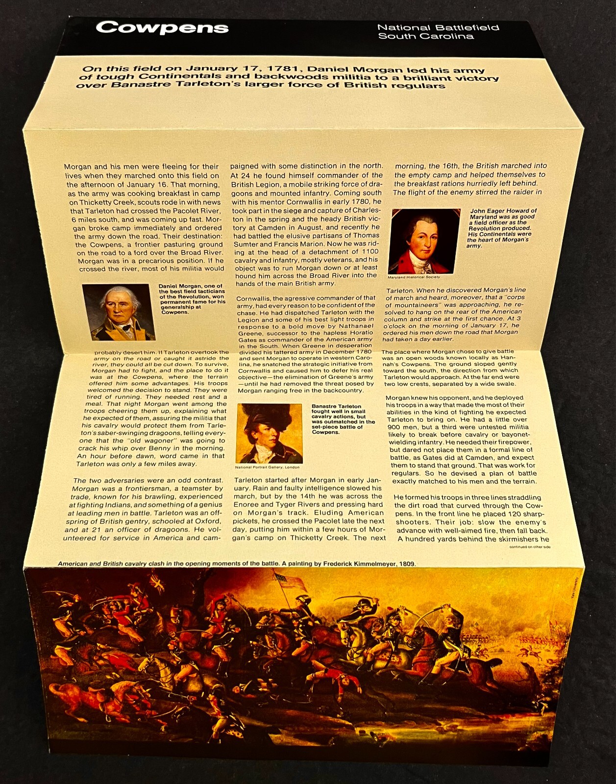 2001 Cowpens National Battlefield South Carolina Vintage Park Map Guide Brochure