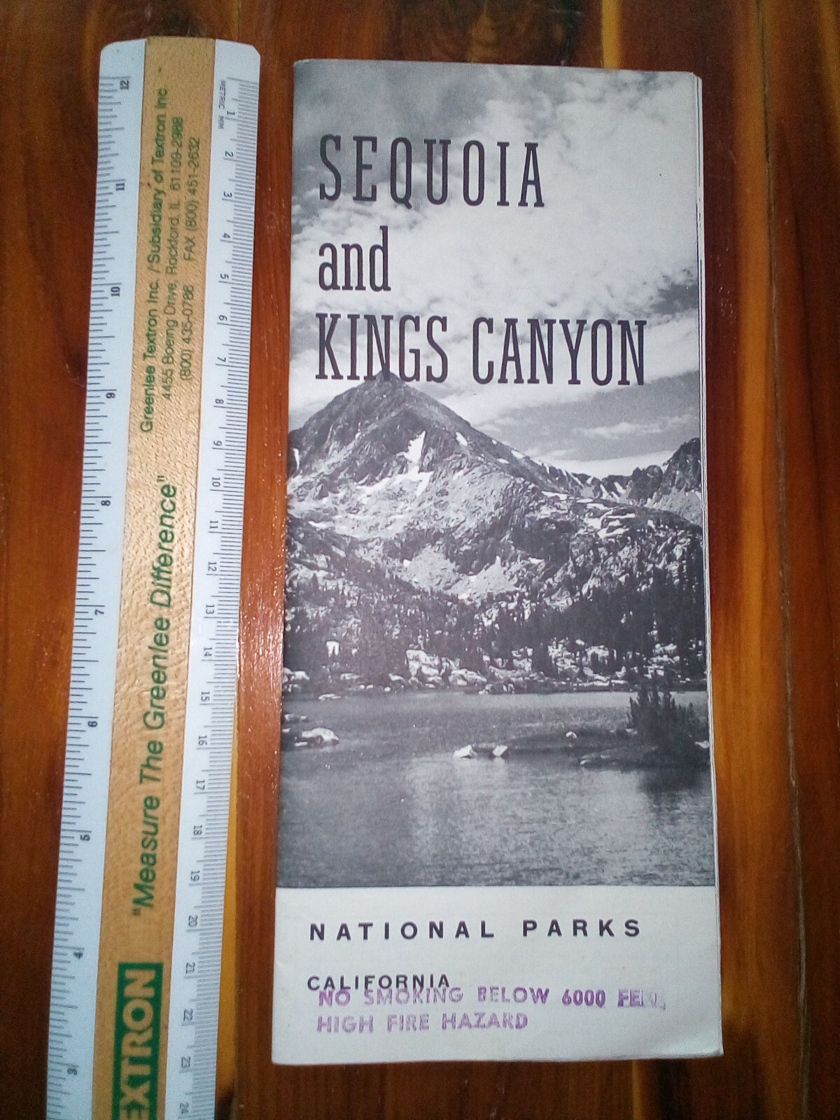 1959 Vintage Sequoia Kings Canyon National Parks Trail Map Memorabilia