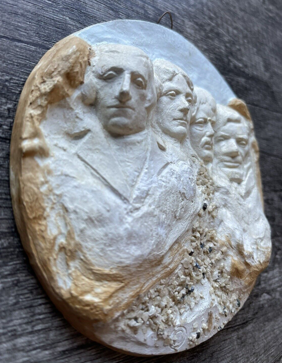 Vintage Souvenir Wall Plaque Mt Rushmore National Memorial Black Hills SD 1948