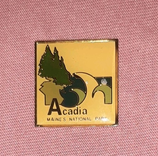 Vintage Acadia Maine’s National Park Travel Souvenir Lapel Pin