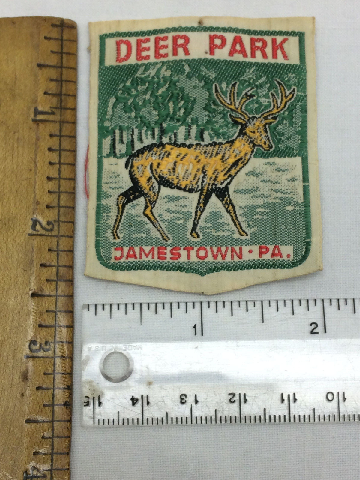 Vintage Deer Park Patch Jamestown PA 2″ X 2 1/2″