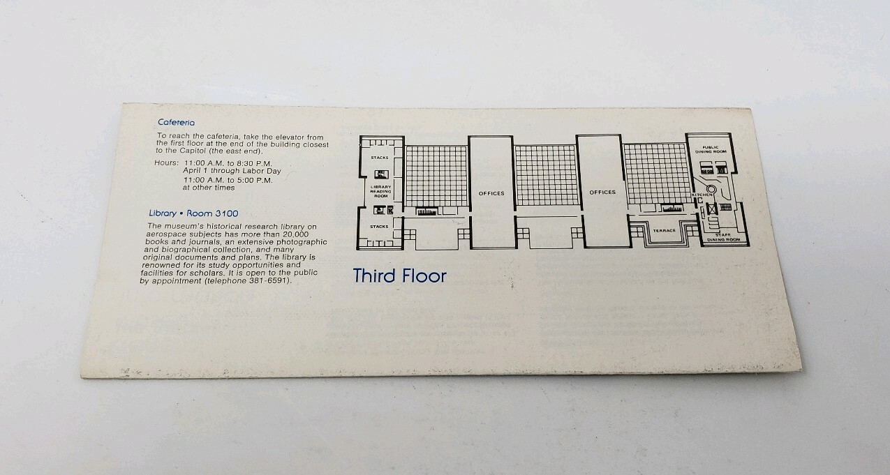 Vintage 1970s National Air and Space Museum Brochure – Smithsonian Institution