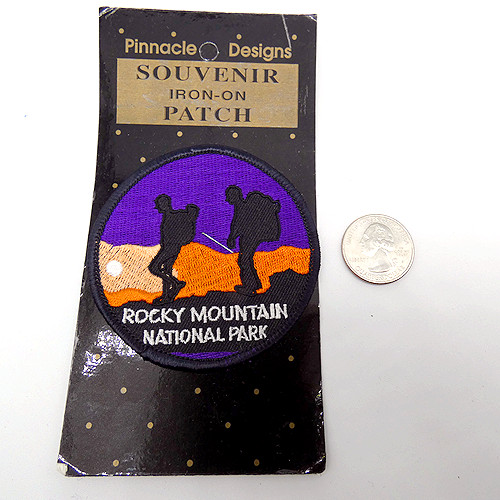 Rocky Mountain National Park 5 Inch Souvenir Iron-On Patch NEW Purple Orange