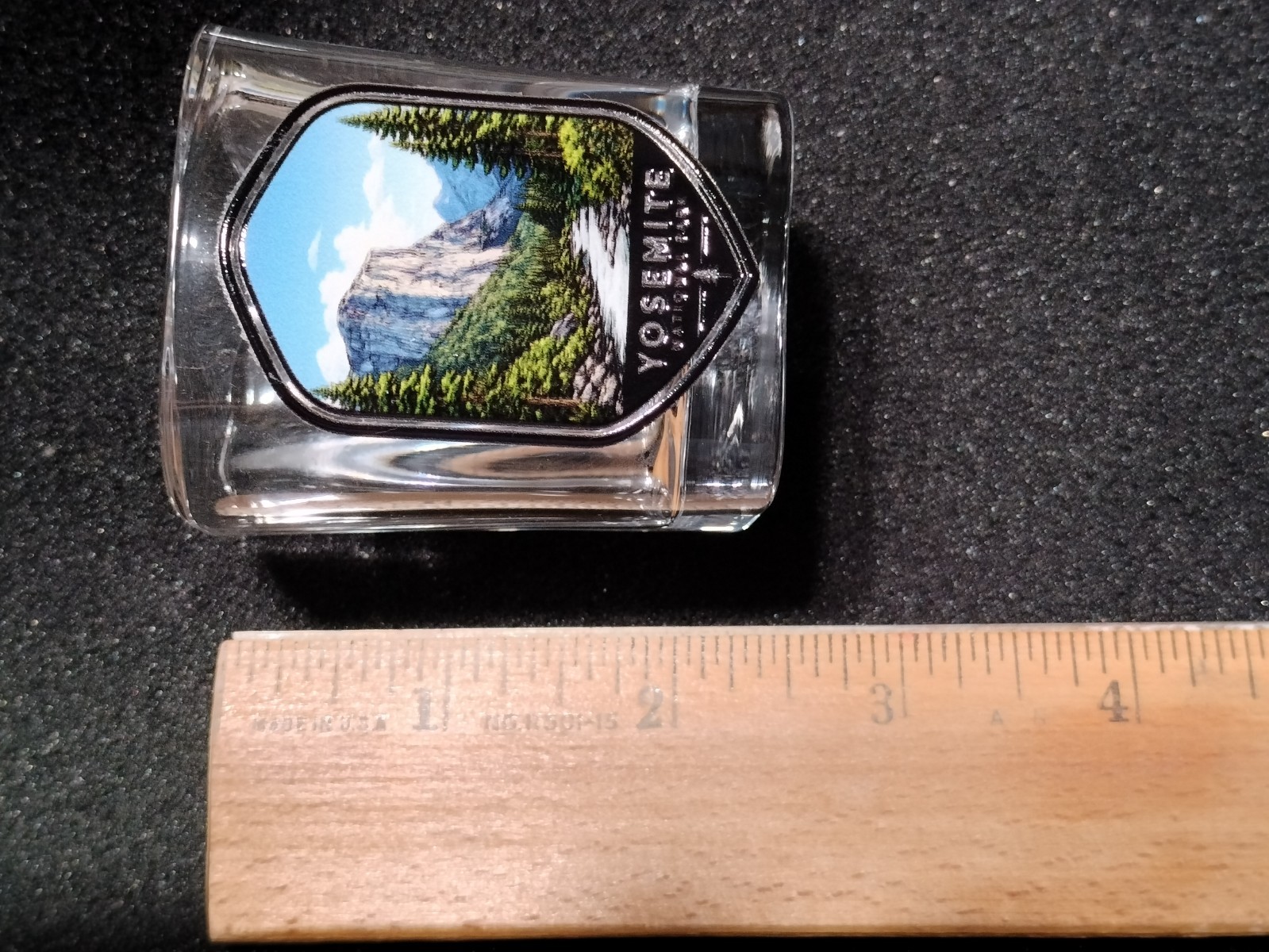 Yosemite National Park Souvenir Heavy Base Square Shot Glass El Capitan tree NEW