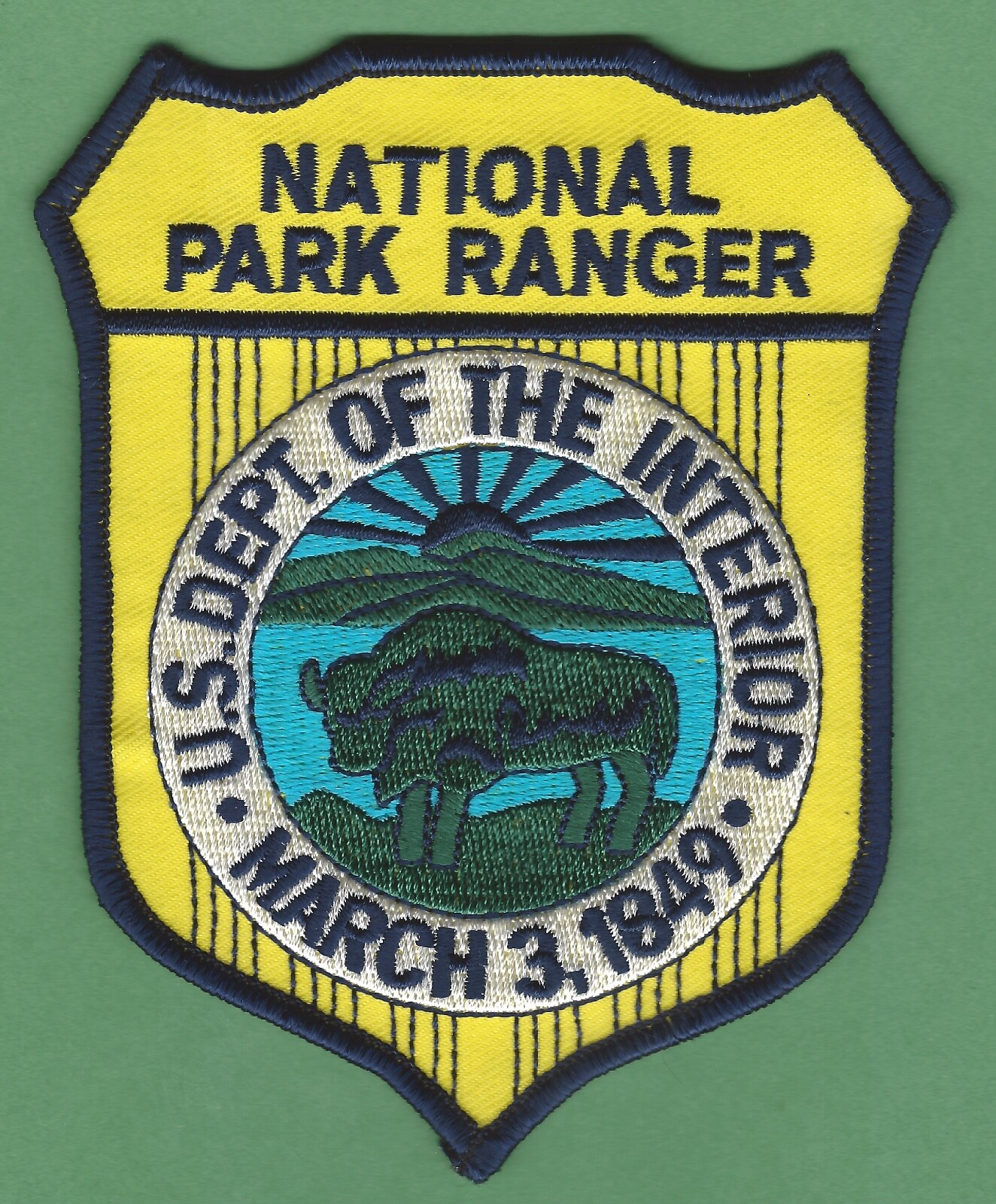 U.S. DEPARTMENT OF THE INTERIOR NATIONAL PARK RANGER PATCH