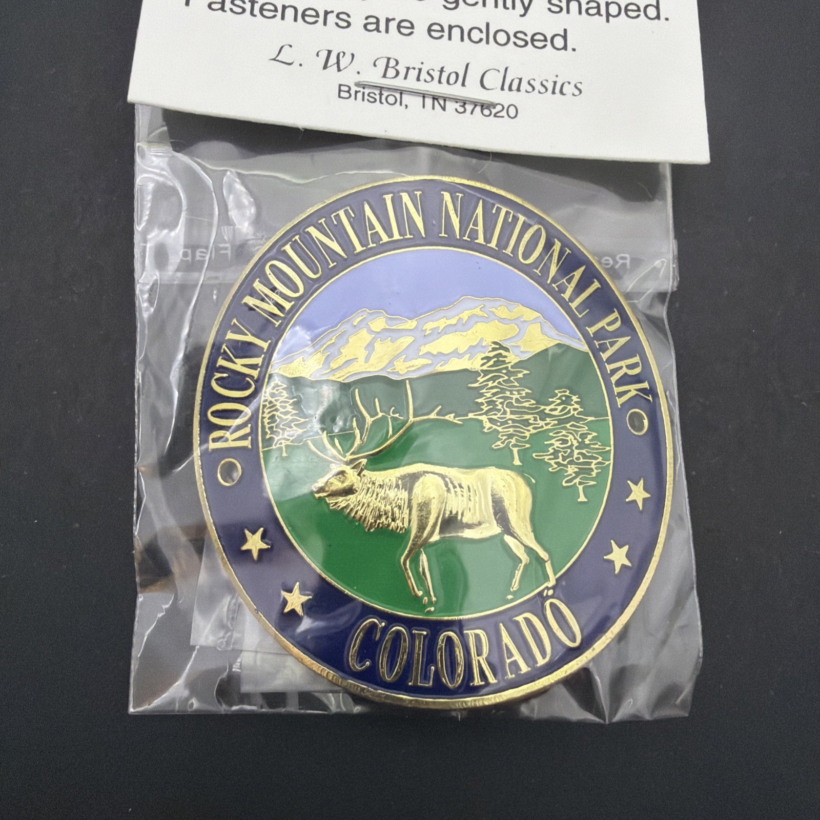 Rocky Mountain National Parks Colorado Hiking Staff Medallion Badge Mount NEW