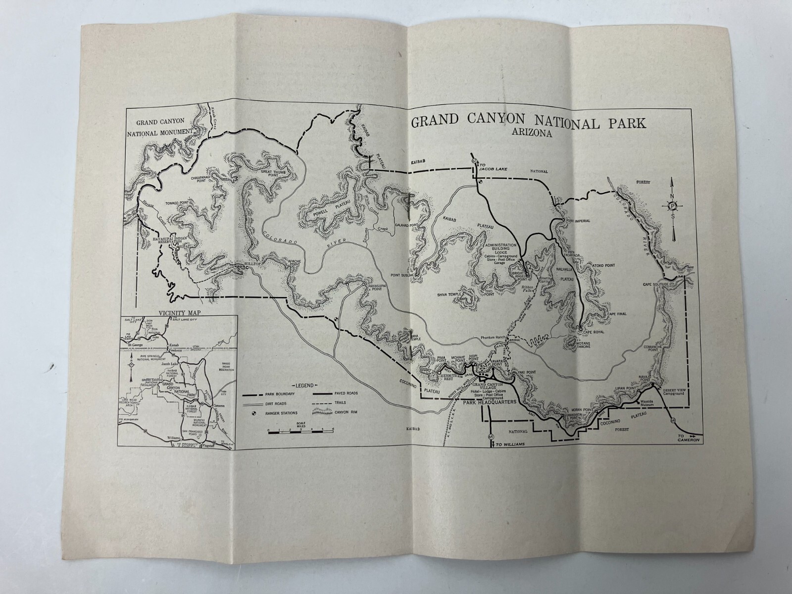 Grand Canyon National Park Travel Booklet (1953) and Guide Map (1979) Vintage