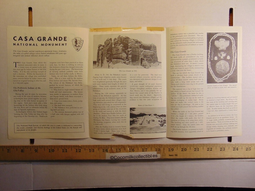 Vintage 1955 Casa Grande National Monument Arizona Information Guide