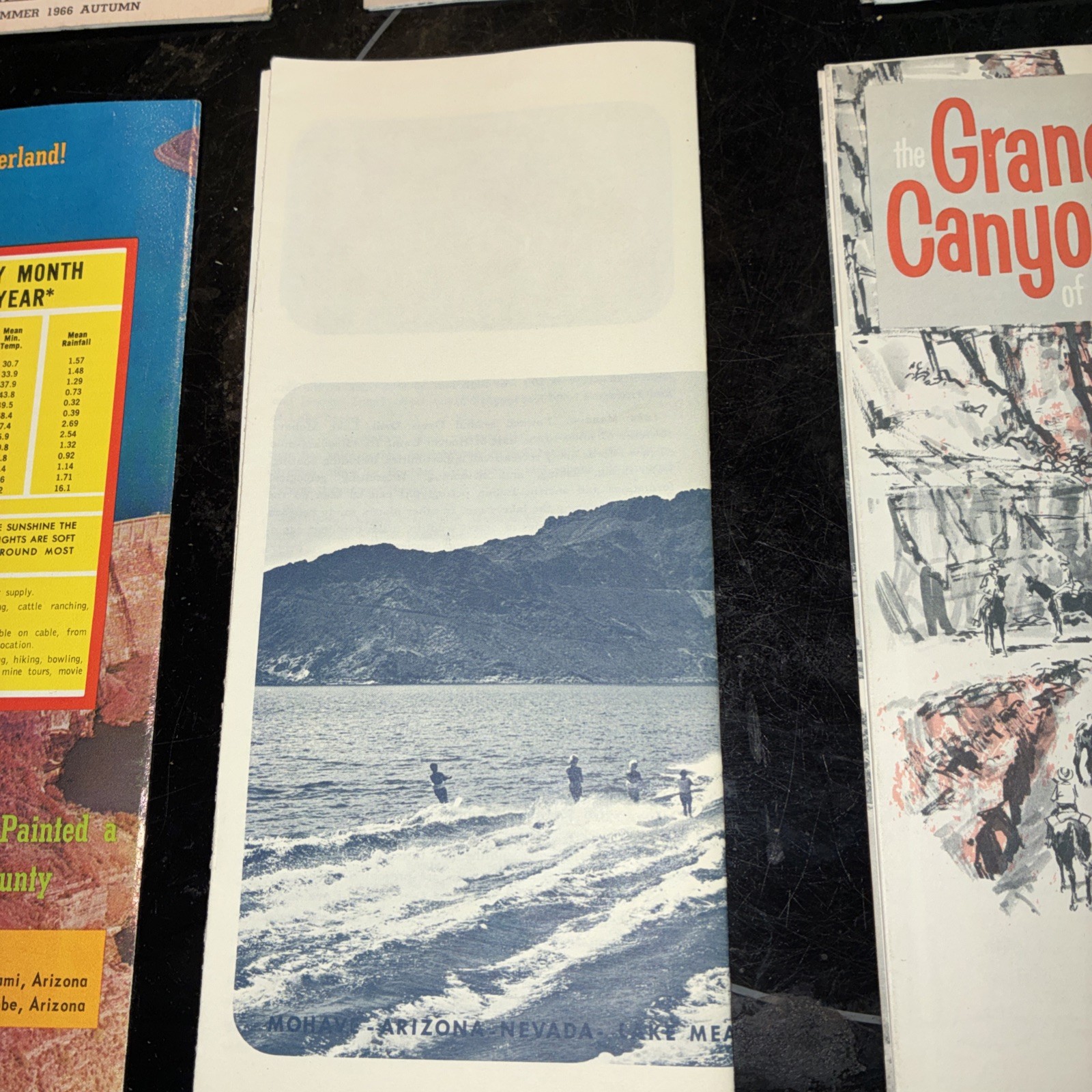 1966 Lot Of 6 National Park Brochure Grand Canyon Sequoia Mead Others