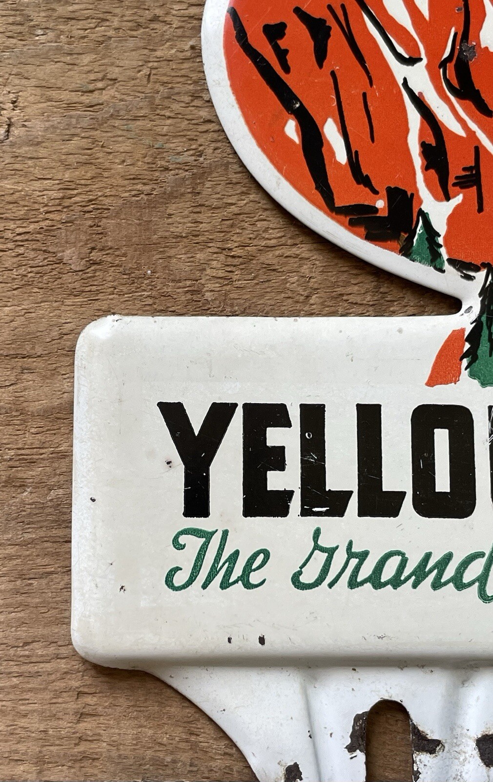Vintage Original Yellowstone Grand Canyon National Park Plate Topper Maker Mark