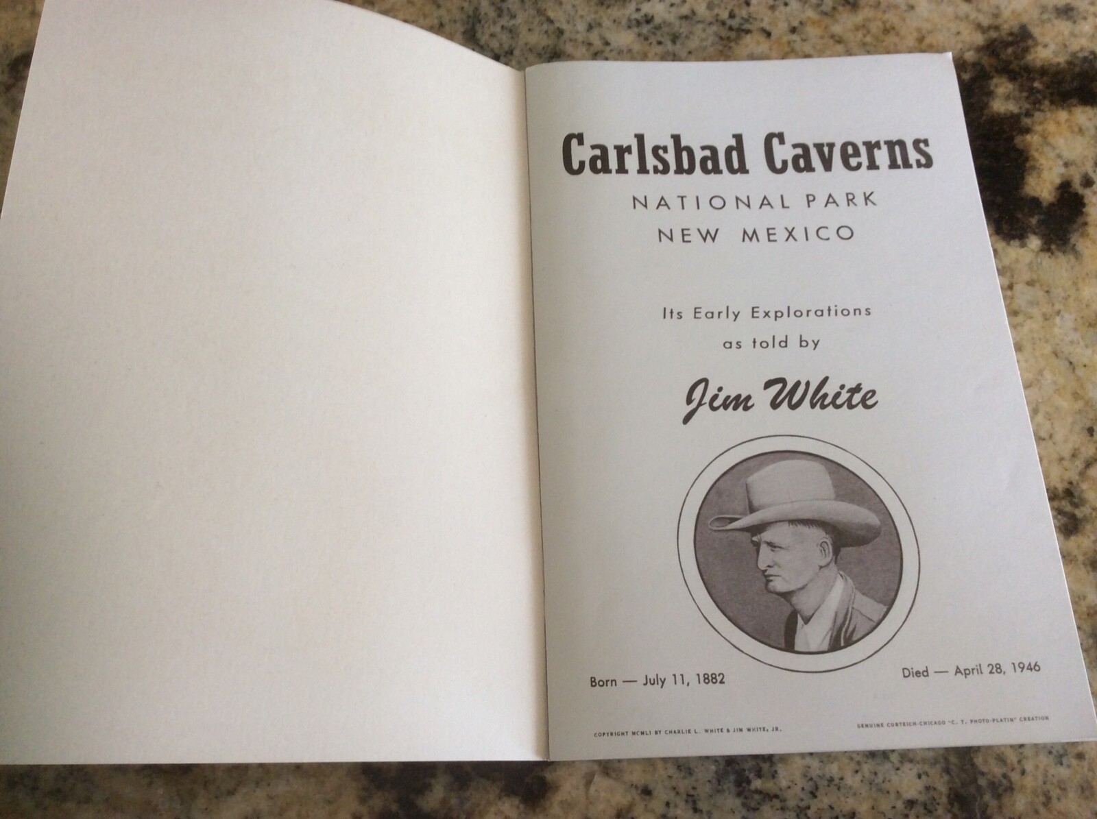 Jim White’s Story of Carlsbad Caverns Vintage Paper Booklet National Park
