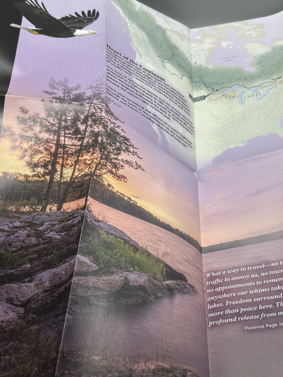 Voyageurs National Park Service NPS UniGrid Brochure/Foldout Map Minnesota Lakes