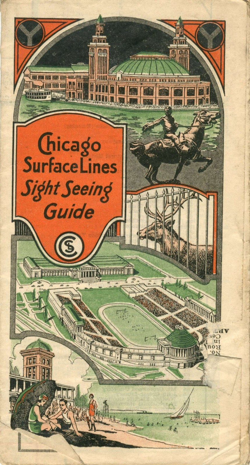 2 Chicago Maps – Surface Lines – 1925 – New Street Number Map (Pocket) Undated?