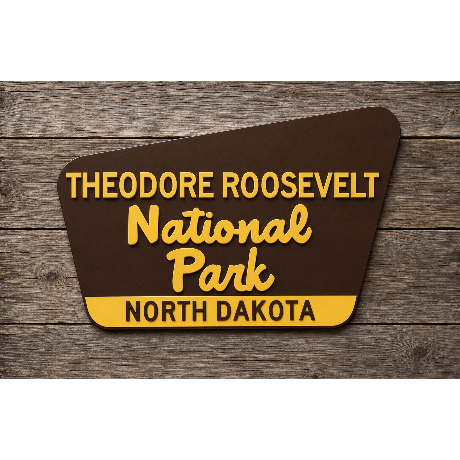 Theodore Roosevelt National Park North Dakota Sign Teddy Hike Trail Camp Forest