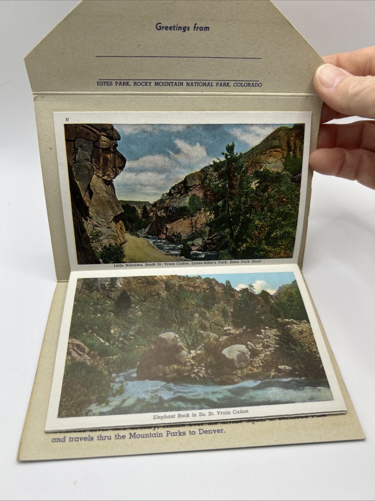 Vintage Estes Park Souvenir Folder Picture Cards National Park Colorado Rocky Mt