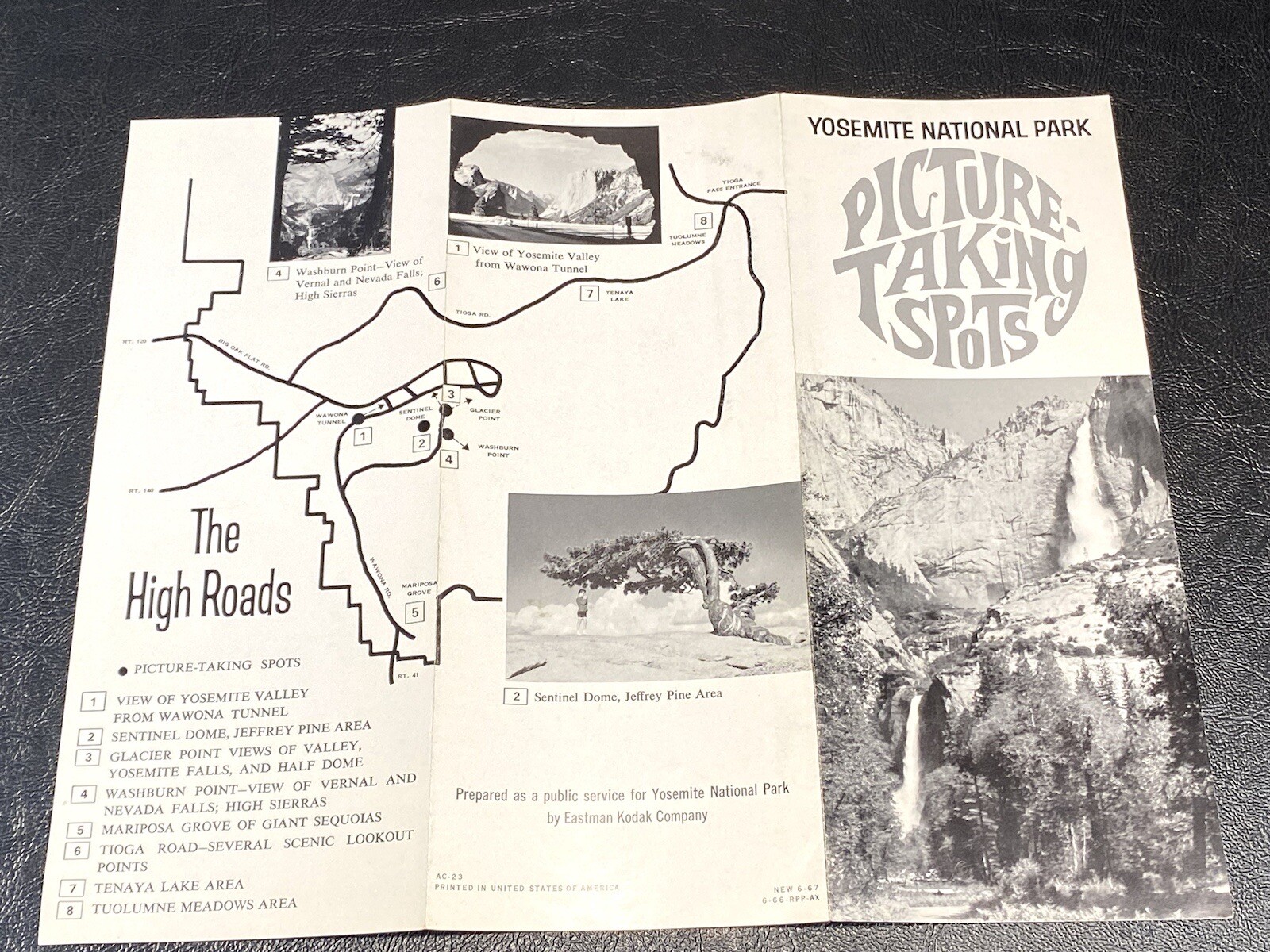 Vintage Yosemite National Park Travel Brochures – Picture Taking Spots 1967