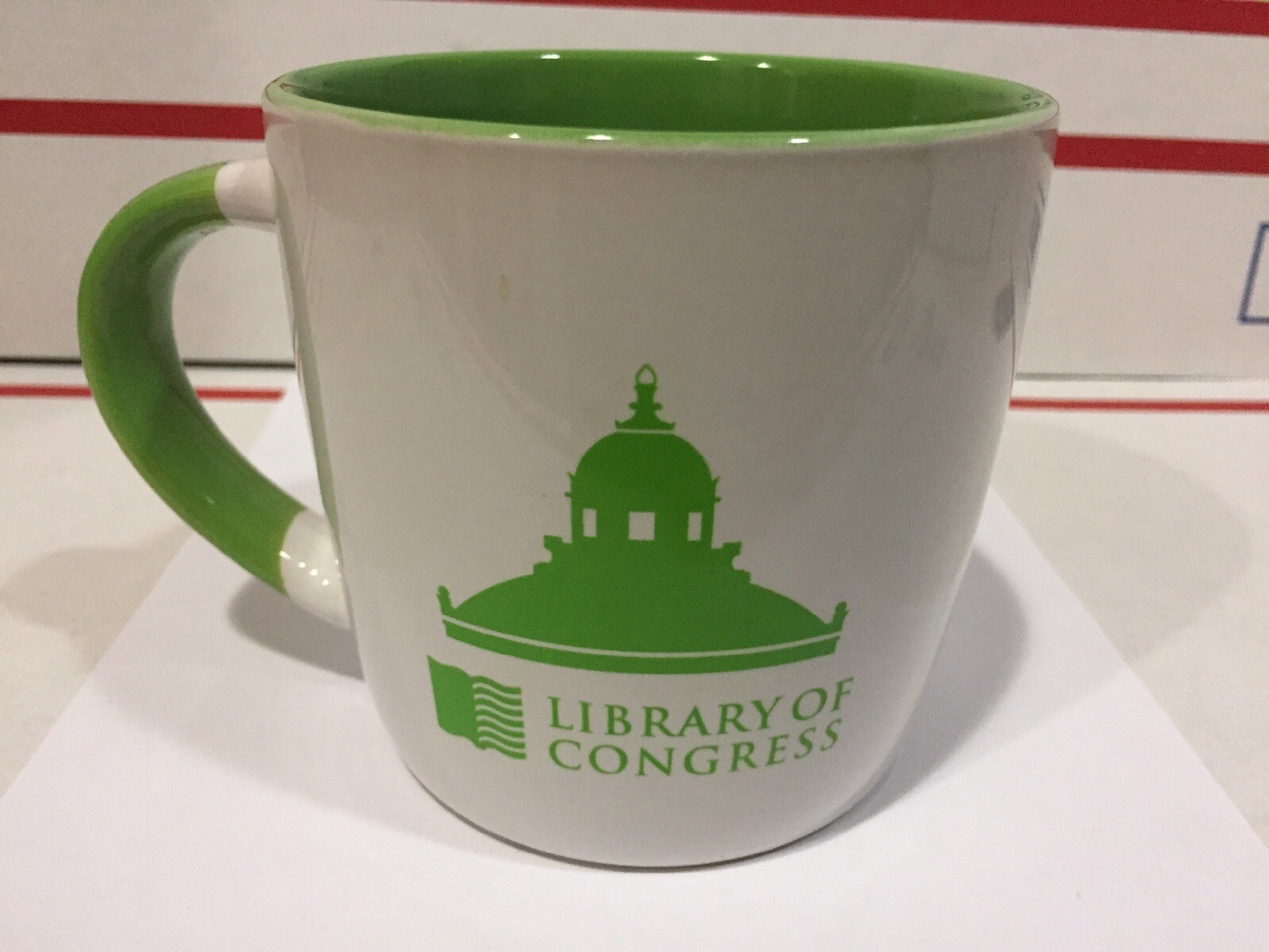 Library of Congress Books Shelves Ceramic Coffee Mug WISDOM LINGERS Tennyson