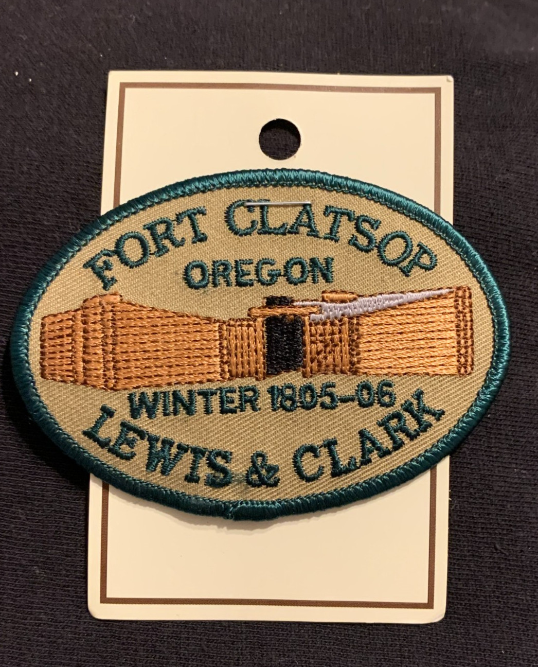 LEWIS AND CLARK FORT CLATSOP OREGON Embroidered Iron-On Patch