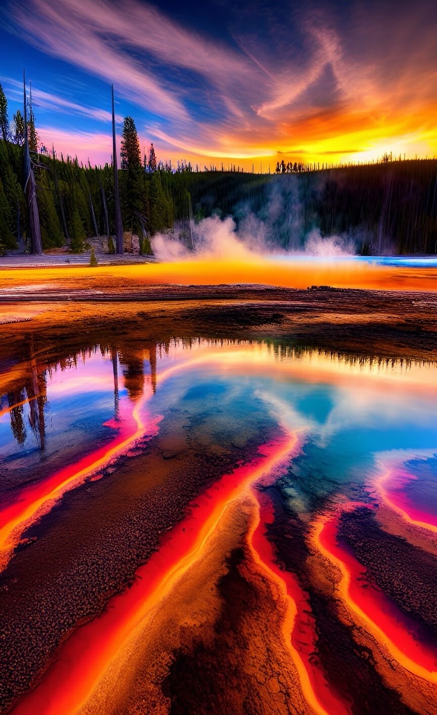 Yellowstone Collectibles Souvenir Photos Glossy Color 8.5×11 • Signed • Set of 6