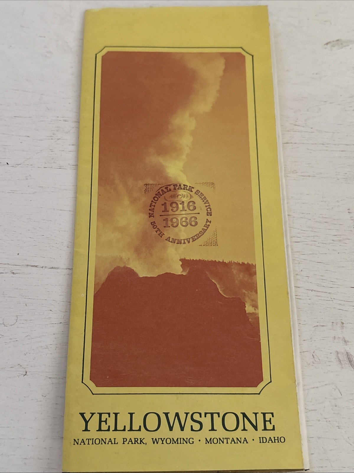 Yellowstone National Park 1966 Park Map Brochure