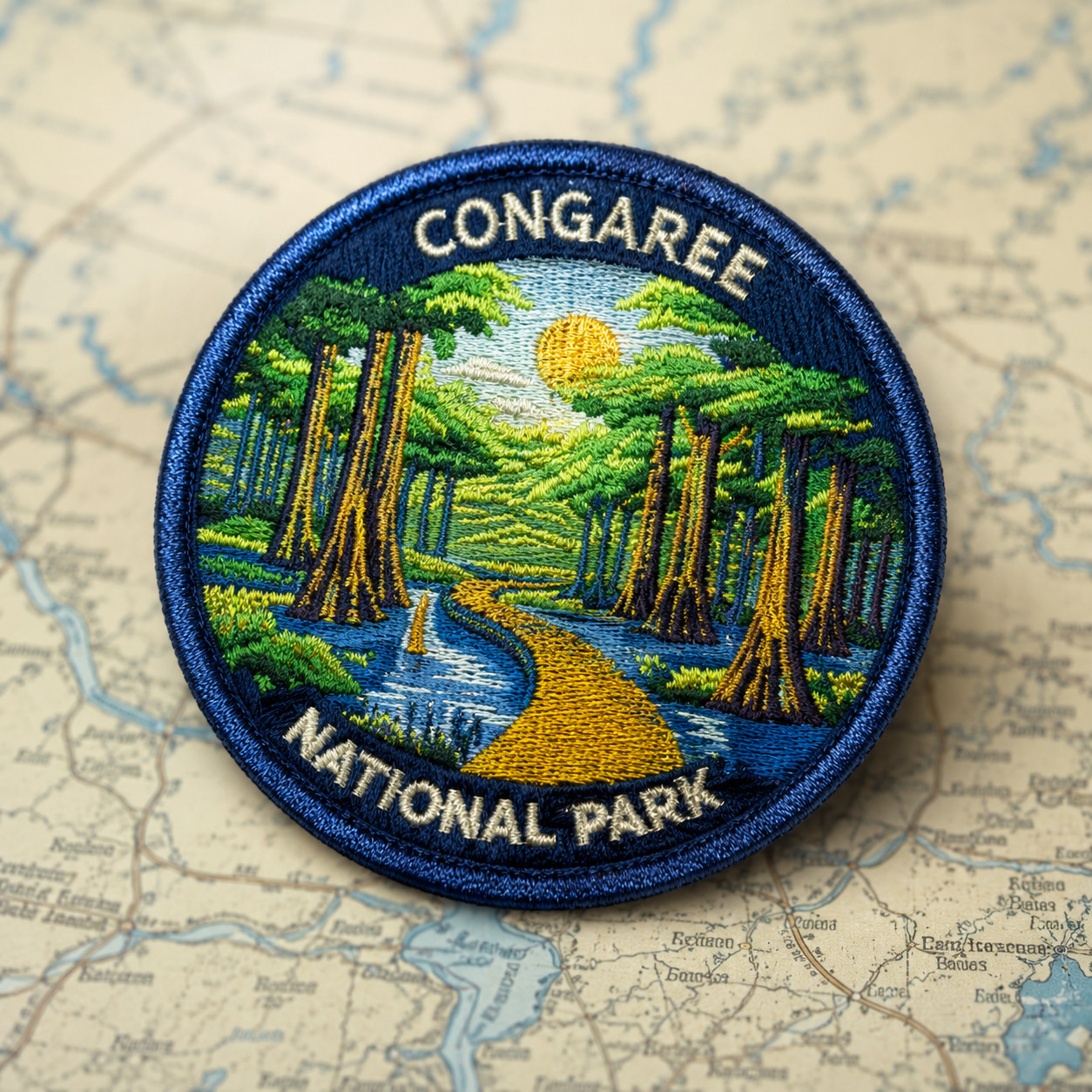 Congaree National Park Patch 3″ Iron On Embroidered Travel Souvenir Badge