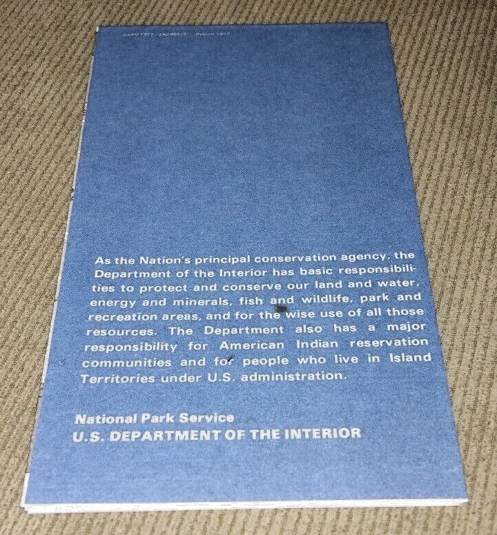 VINTAGE FORT FREDERICA NATL MONUMENT GEORGIA BROCHURE W/MAP & INFO 70s ESTATE