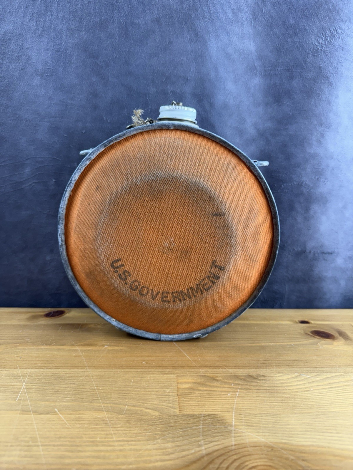 Vintage US Forest Service 4 Qt Canteen w/ Insulated Blaze Orange Canvas Cover