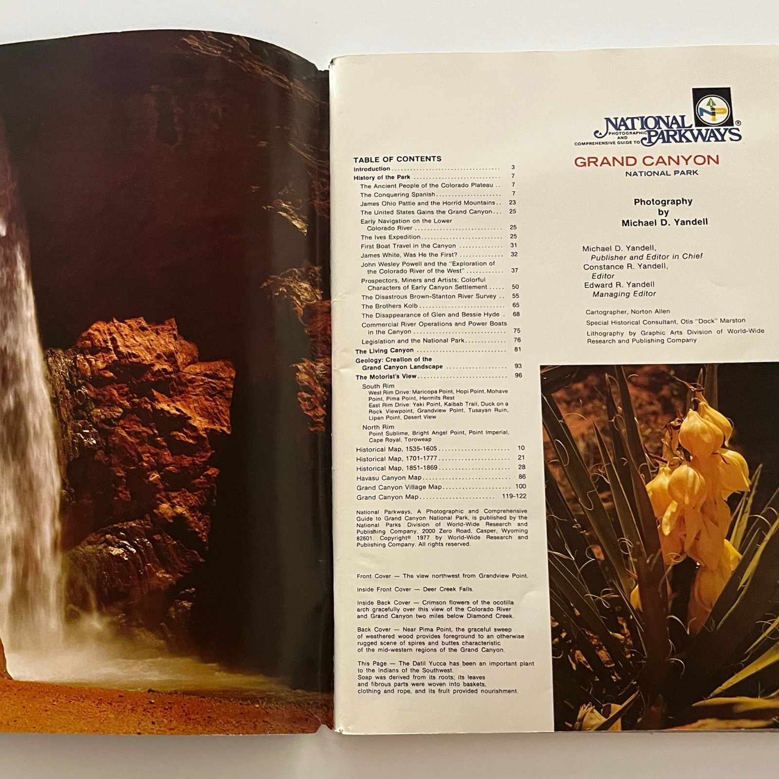 Vintage Grand Canyon National Parkways Travel Guide Brochure Booklet Map 1977