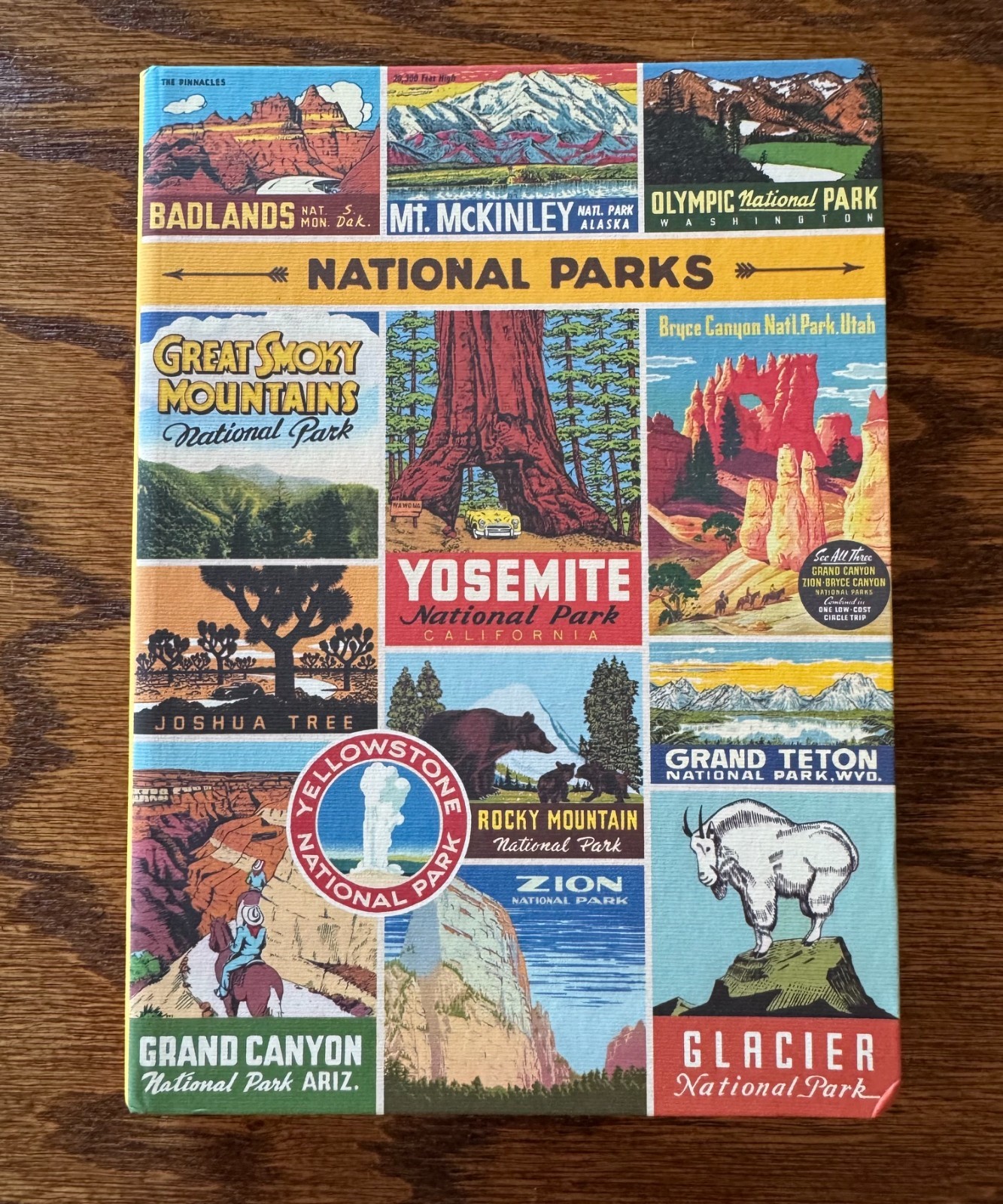 NATIONAL PARKS Lined Journal Notebook Book 66 Sticker Set All Park Gift Souvenir
