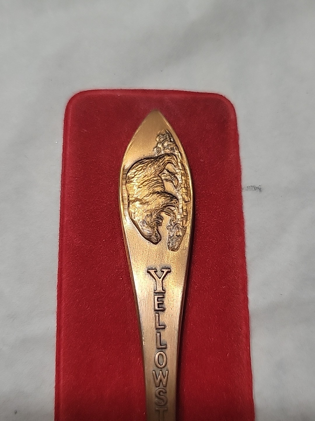 Yellowstone National Park Solid Copper Vintage Souvenir Spoon Collectible