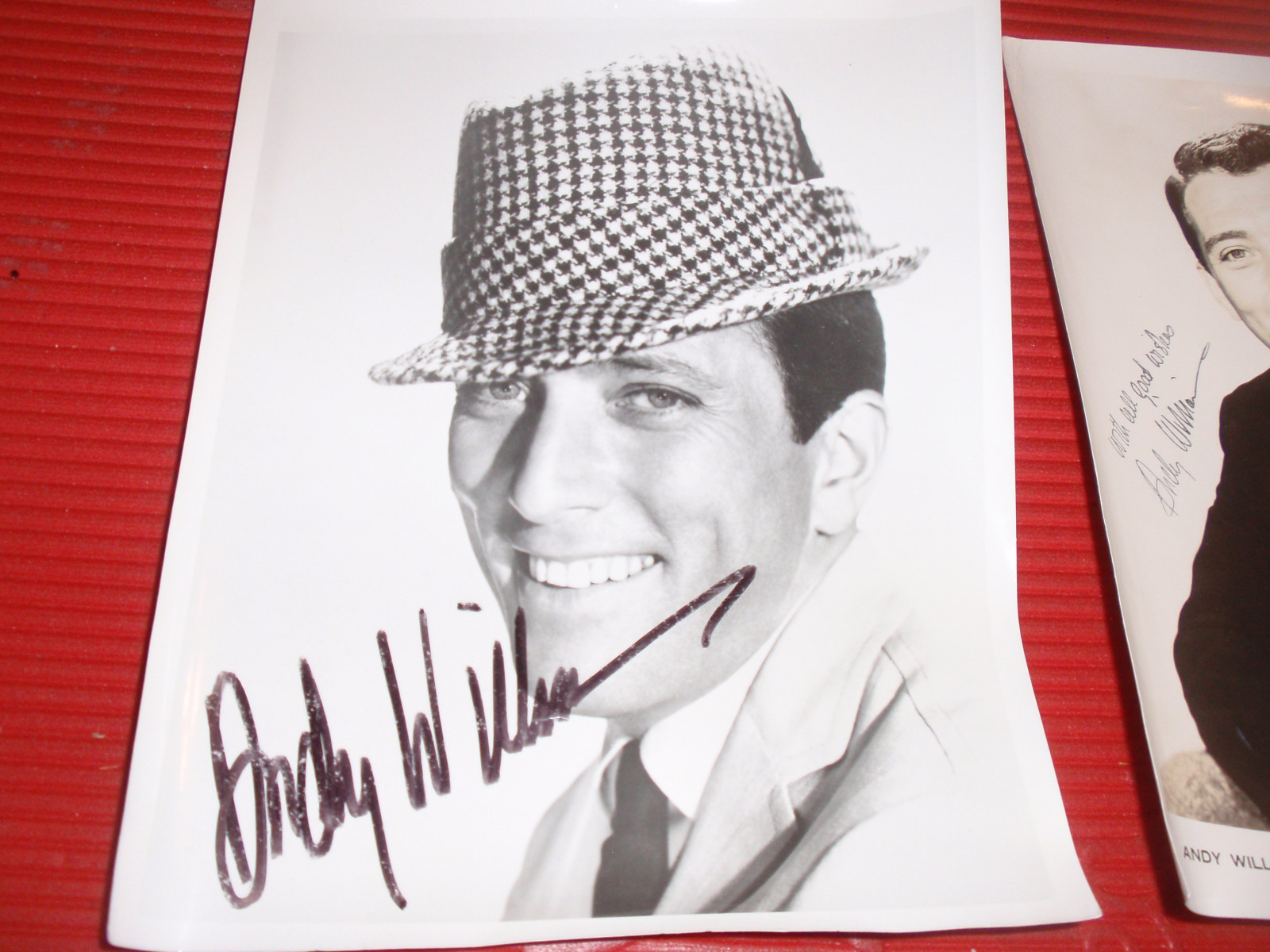 2 VINTAGE 8X10 BLACK & WHITE ENTERTAINMENT PHOTOS ANDY WILLIAMS 1950’S /1960’S