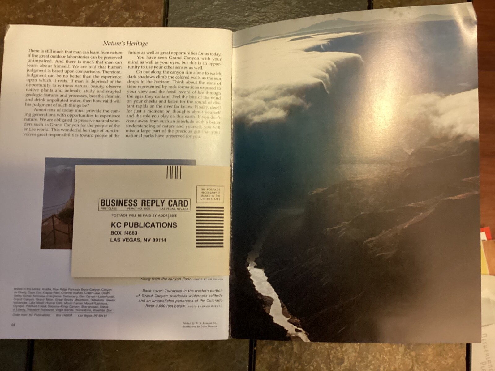 1983 Grand Canyon, “The Story Behind the Scenery”