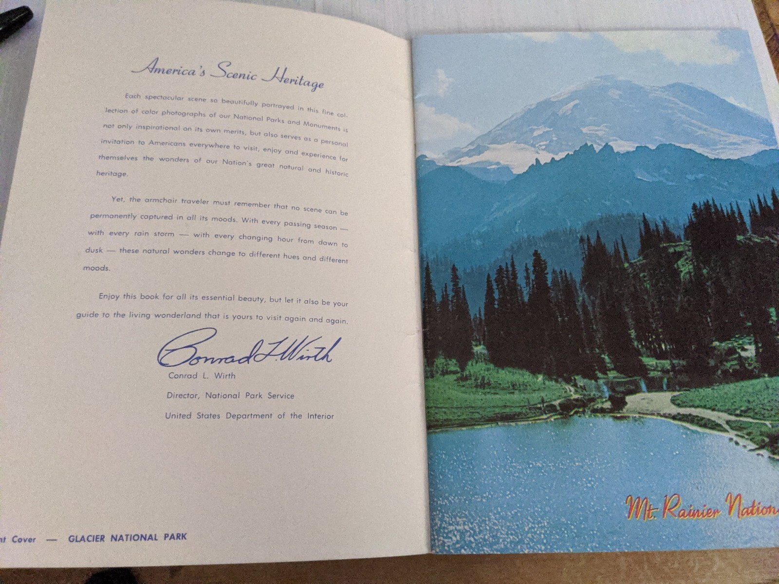 vintage National Parks and Monuments softcover picture book 1960s
