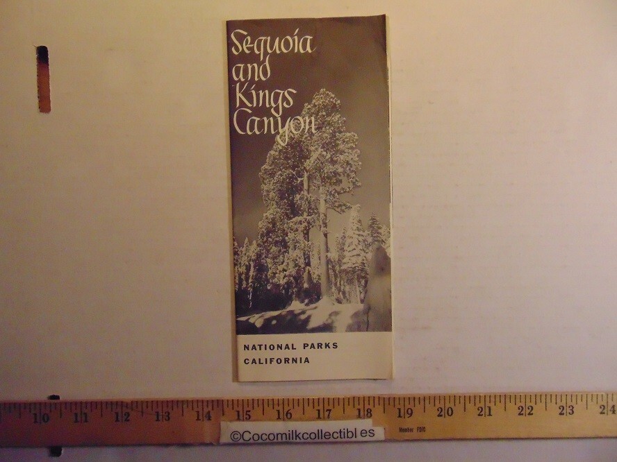 Vintage 1956 Sequoia and Kings Canyon National Parks California Brochure & Pass