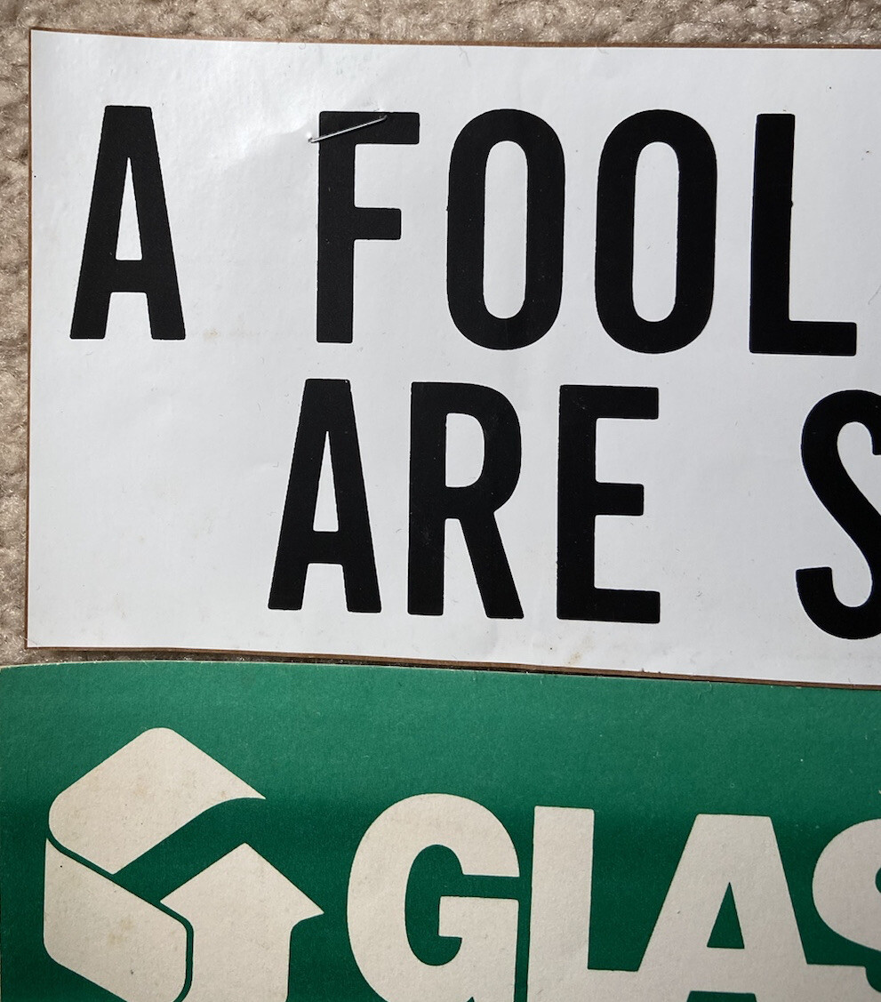Vintage Environmental Bumper Sticker Decal Lot of 16