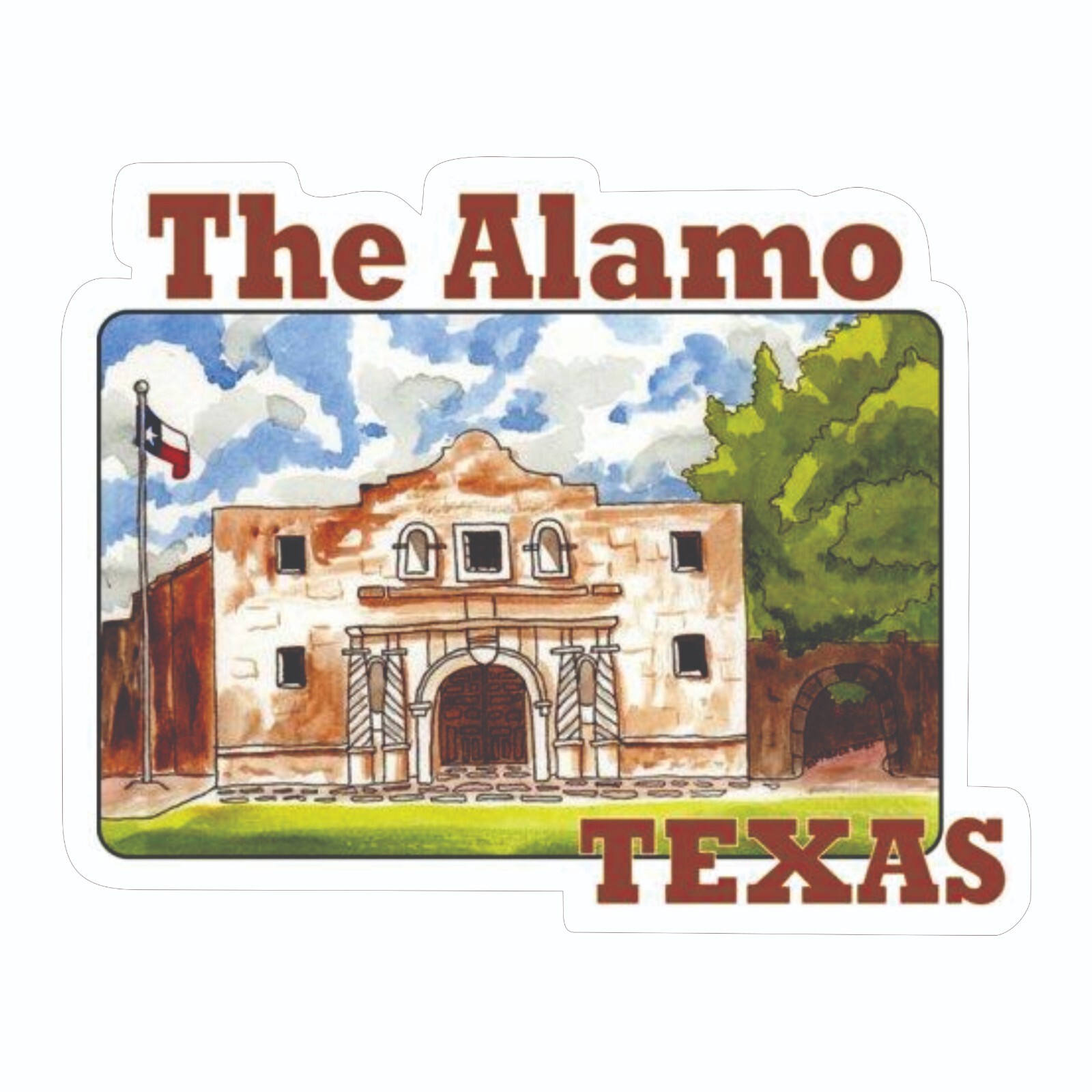 The Alamo Texas Sticker Decal Bumper Sticker