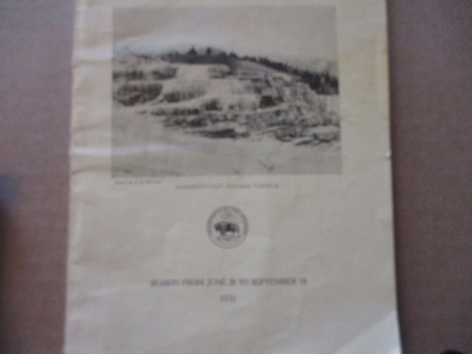 1931 Yellowstone National Park Wyoming Park Service Season Booklet