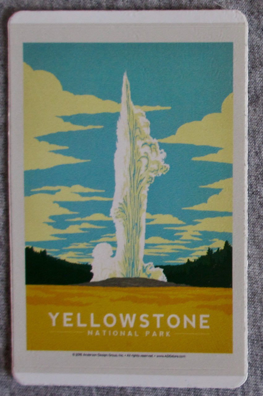 Yellowstone National Park Old Faithful Set of 2 Vinyl Stickers New