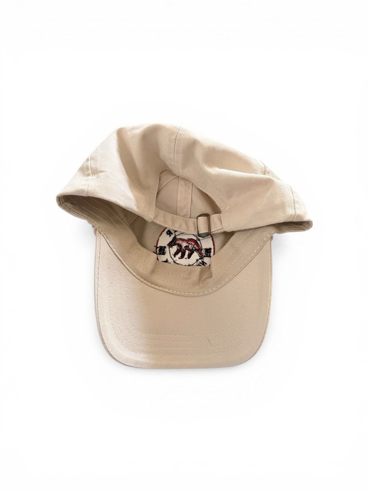 Glacier National Park Canvas Hat Bear Embroidered Beige Cap National Parks Theme