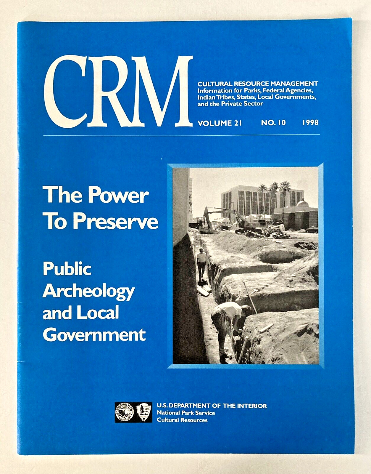 National Park Service CRM Cultural Resource Management Magazine Archeology 1998