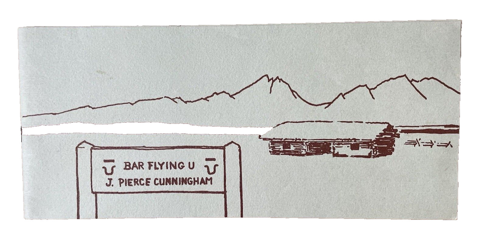 1976 Bar Flying U J Pierce Cunningham Brochure Grand Teton Natural History Park