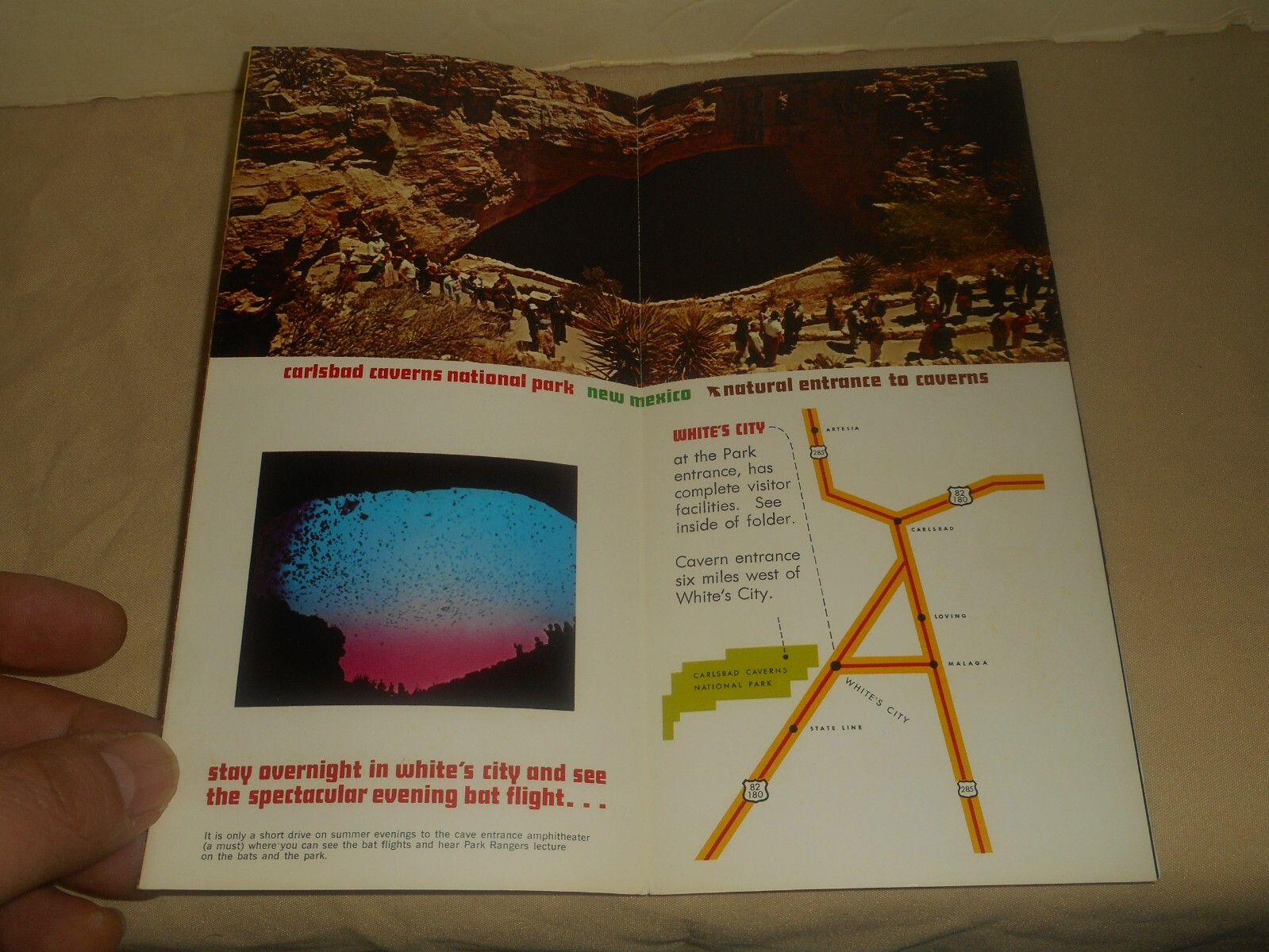 New Mexico Carlsbad Caverns National Park White City, NM Brochure 1964